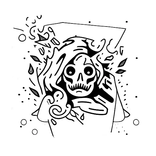 Empty Polaroid Being Set On Fire