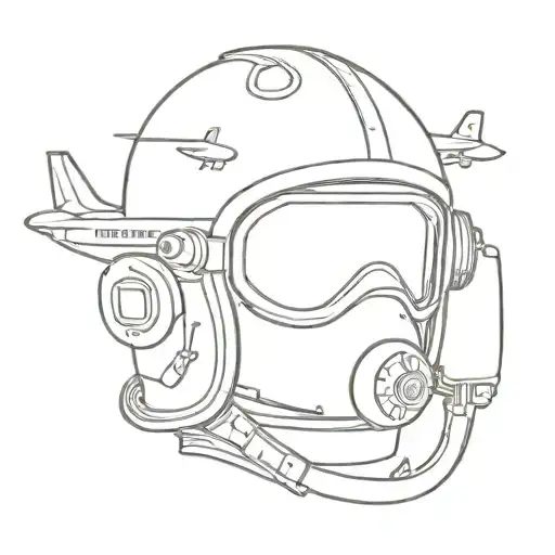 Airplane And Diver Helmet