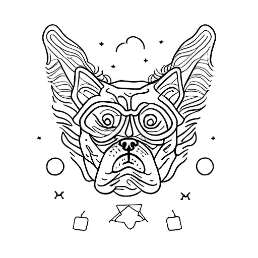 Dog Aitting In The Moon