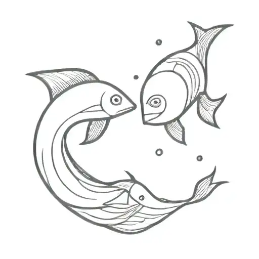 Two Fish Representing The Sun And The Moon