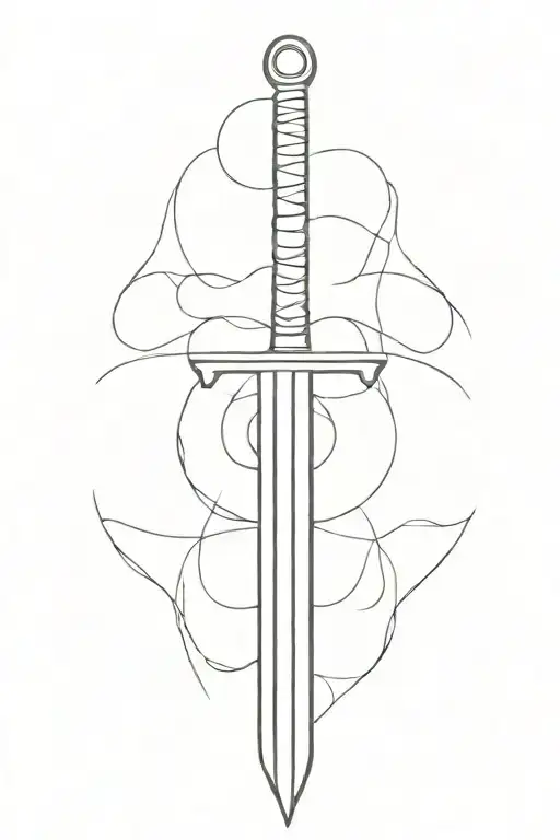 Sword Without Background Black