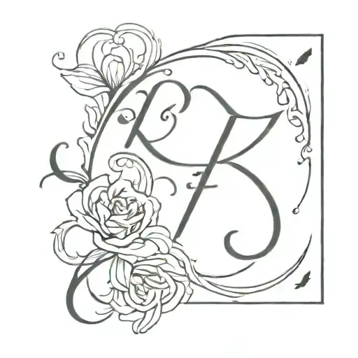 A Heart Design With K And F Alphabet And Pisces With Gemini Horoscope