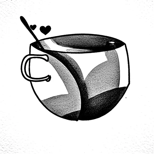 A Tea Cup With Honey On A Spoon With A Satellite In The Sky On The Moon