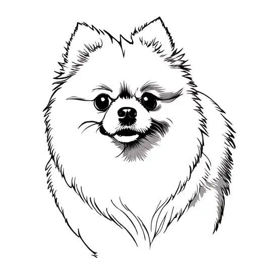 Pomeranian Dog Short Hair