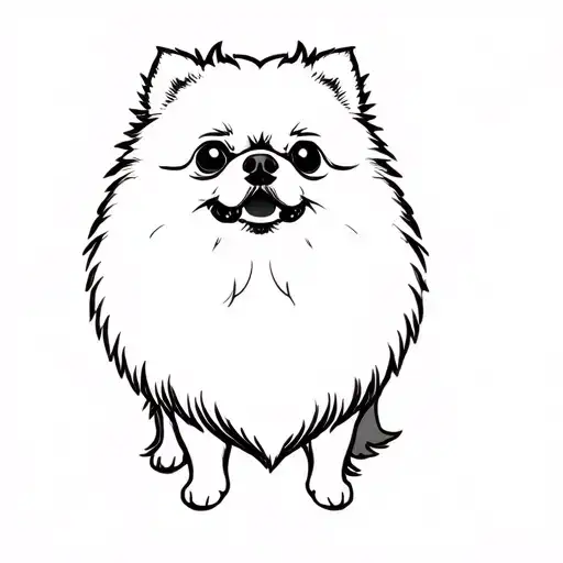 Pomeranian Dog With Trimmed Hair
