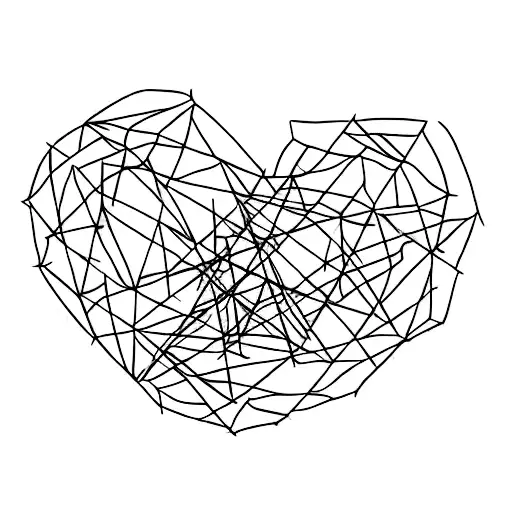 A Heart Made Out Of Fine Line Sticks