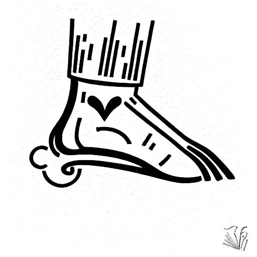 Roman Numerals With Clouds Around Ankle