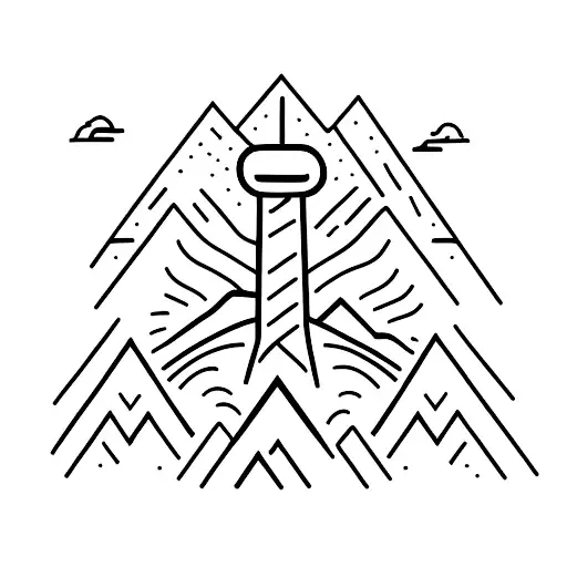 Mountain Ranges With An Anchor