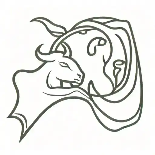 Double Taurus Zodiac Signs Intertwined