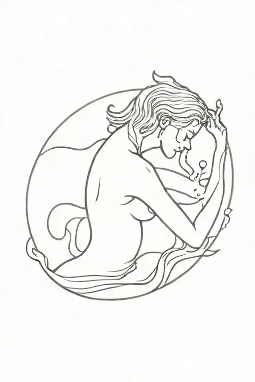 Aquarius Water Bearer Pouring Water