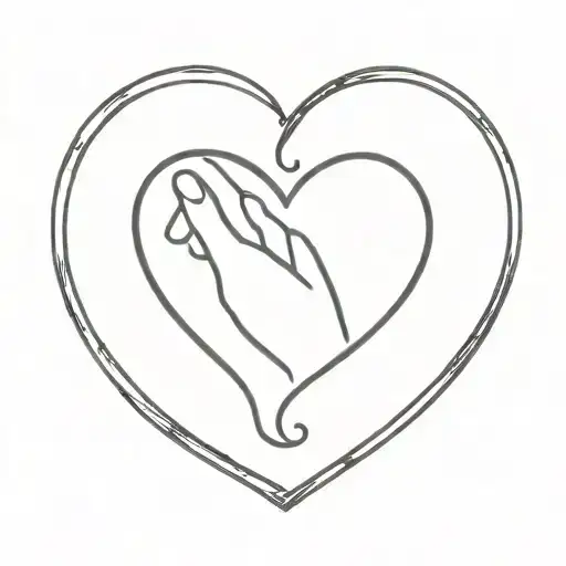 Semicolon Heart Tattoo With Fist On The Bottom Half