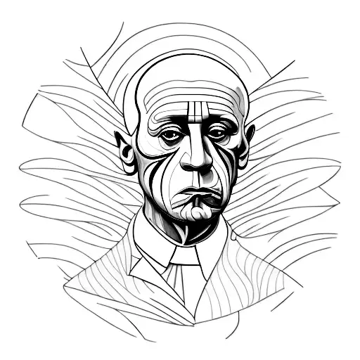 Picasso Inspired Portrait With Shattered Mirror