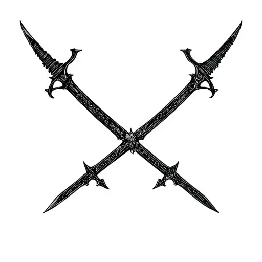 Dark Fantasy Warrior With Small Amount Of Details With Two Swords