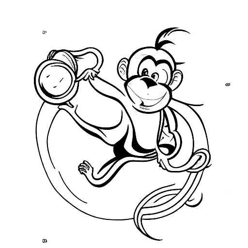 A Playful Image Of A Monkey Juggling Bananas