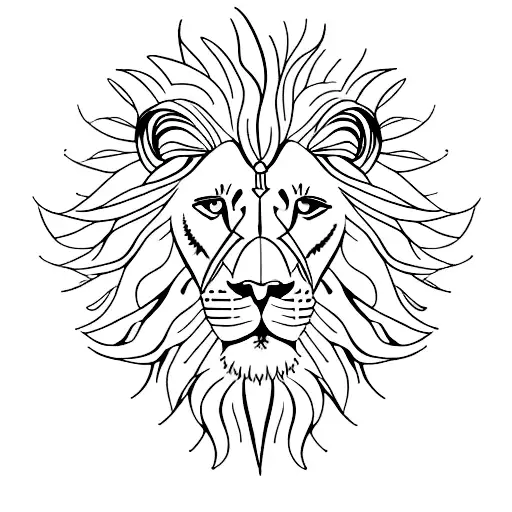 A Majestic Lion Playing The Piano In A Minimalist Style