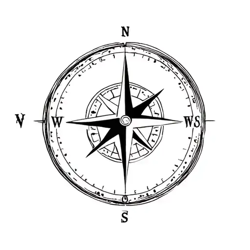 Compass With Tree Du Midi D'ossou