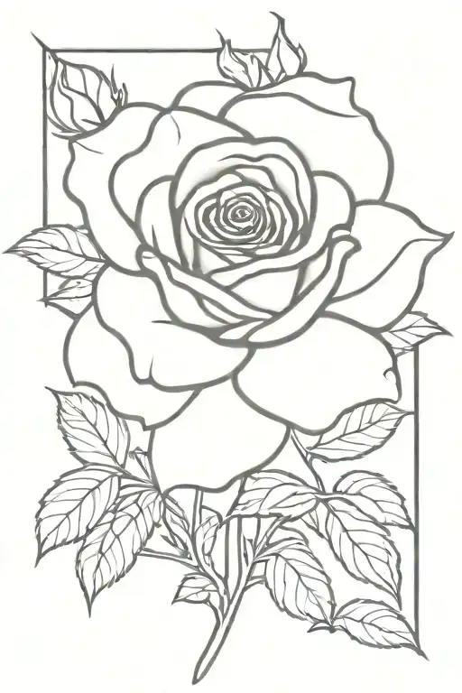 Combine A Silhouette Of Megan With A Rose To Create A Unique And Personal Tattoo Design