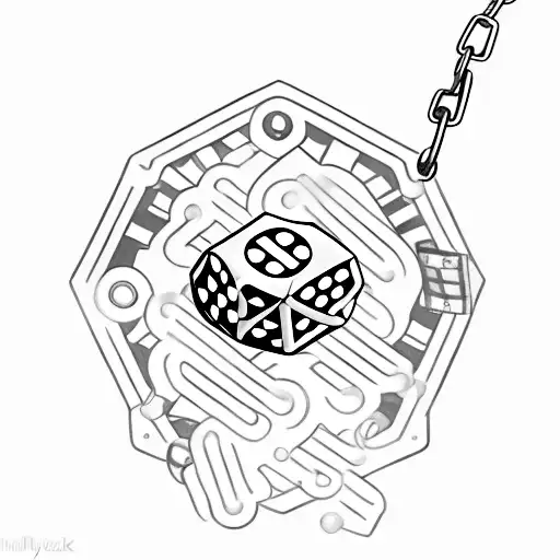Fist Holding Dice On A Chain