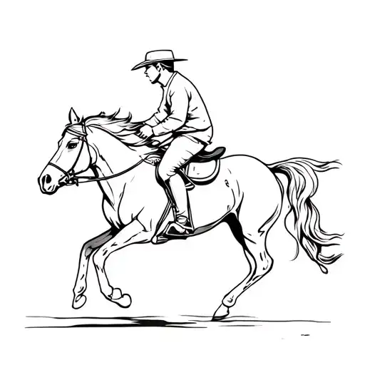 Someone Riding A Horse Galloping