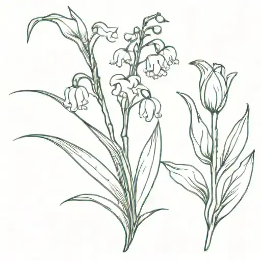 Lily Of The Valley And Tulip