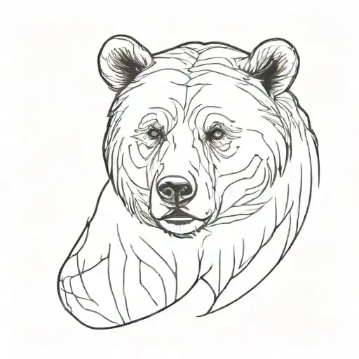 Brown Bear Face Simple