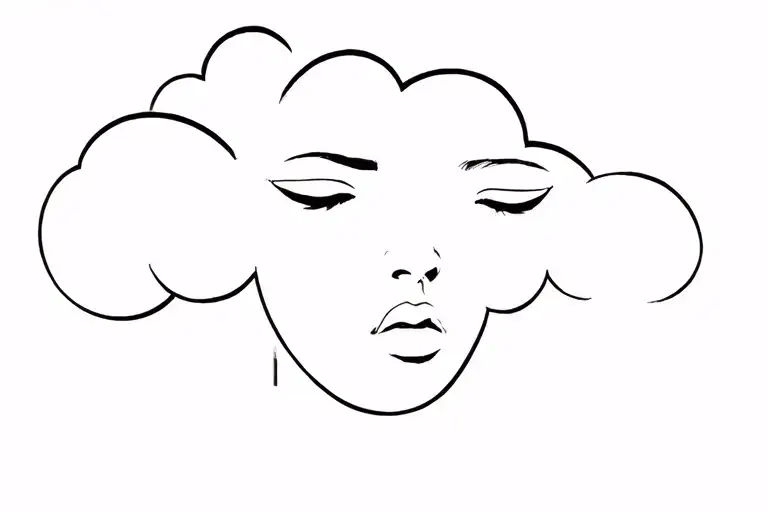 Cloud With Face Blowing