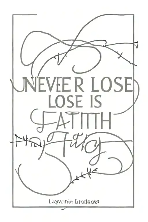 Never Lose Faith Thats Where Your Fight Is