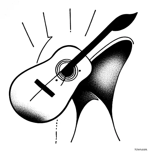 Broken Acoustic Guitar