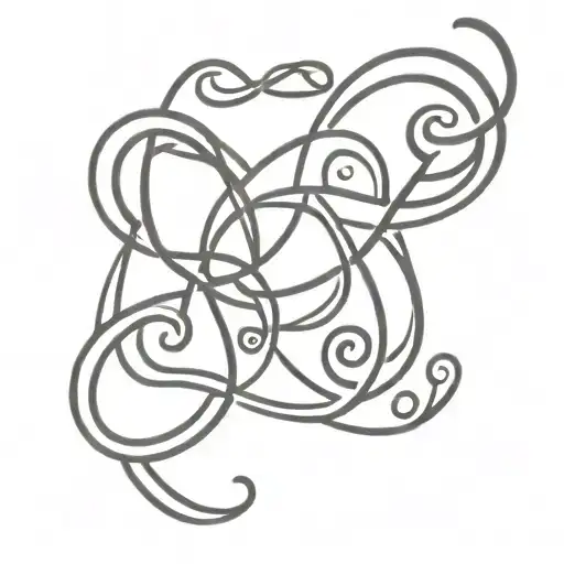 Double Taurus Zodiac Signs Intertwined Infinity Symbols