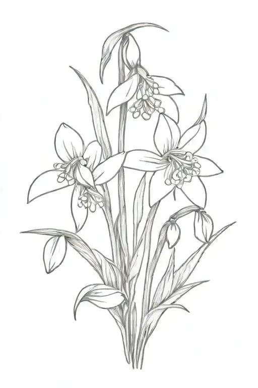 Snowdrop And Daisy Bouquet