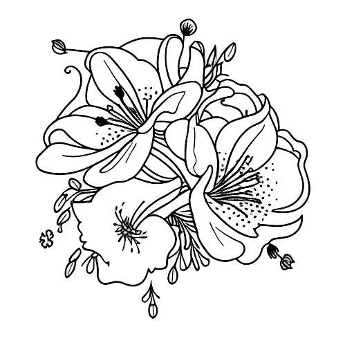 Lily And Wildflower Bouquet