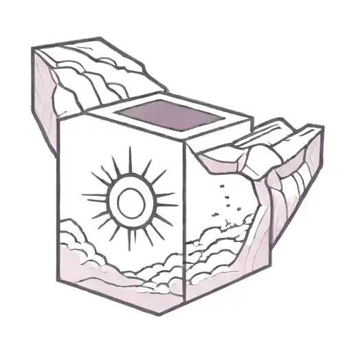 A Purple Tissue Box With A Sun At Dawn Behind It