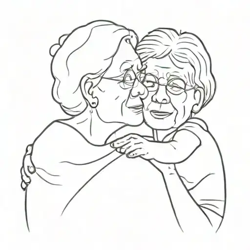 Grandmother With Her Grandson