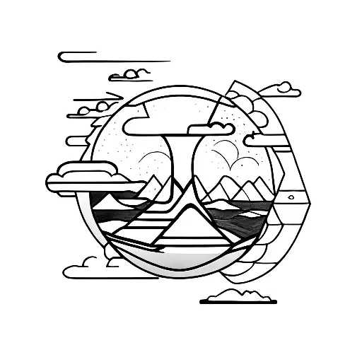 Hourglass Mountains Earth Faith