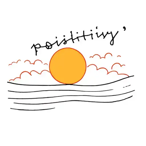 Sunset With Words '' Positivity''
