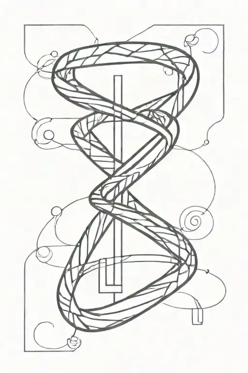 Dna Symbol With Letter D And Number 6