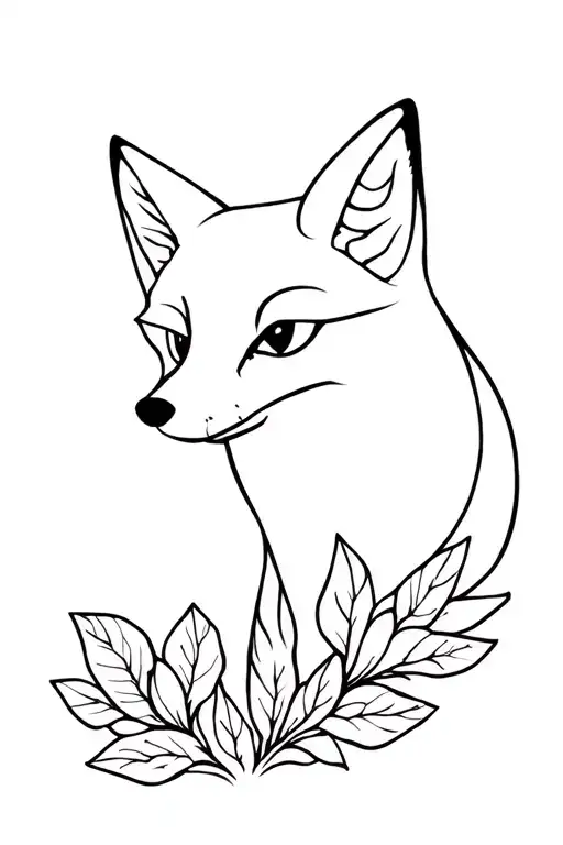 Fox Flower Single Line