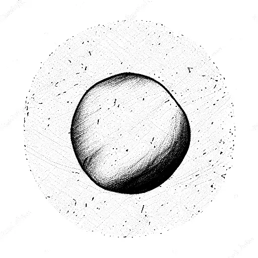 Minimalistic Fine Line Black And White Ball Of Yarn