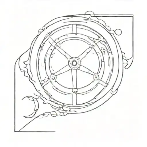 Incorporate A Self-worth Quote Into A Minimalist Tattoo Design Featuring A Car Steering Wheel