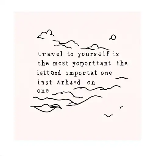 Travel To Yourself Is The Most Important One