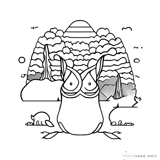 One White And One Black Rabbit Sitting Back To Back