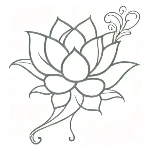 One Lotus Flower Indian
