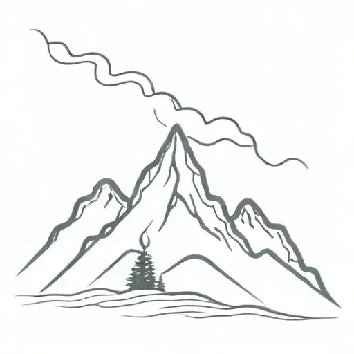 Mountain With A Fire Inside