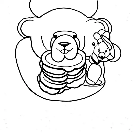 Teddy Bear Eating Jammy Dodger Biscuits