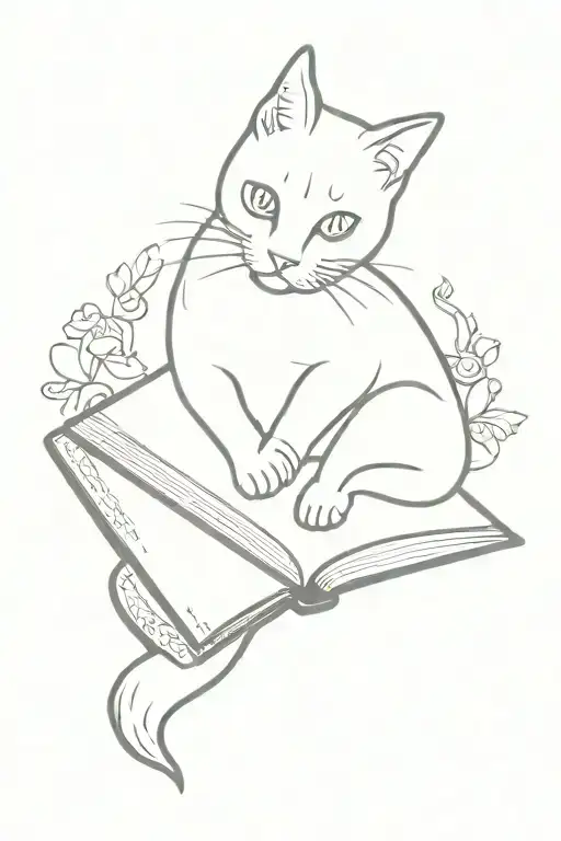 A Cat With A Book