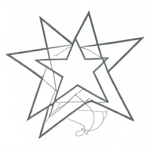Four Sided Star With Long Left Hand Bit Showing