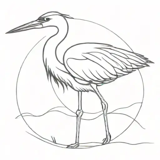 Create A Symbol Of A Heron