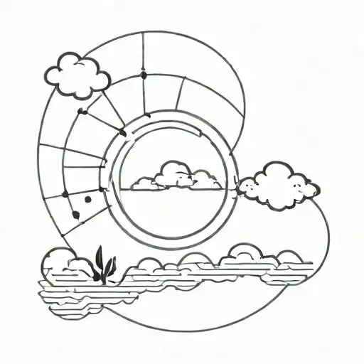 Circle Like Wheel Of Life With Black Clouds Effects