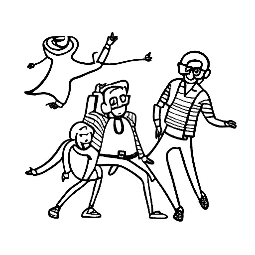 Small Cartoon People Dancing