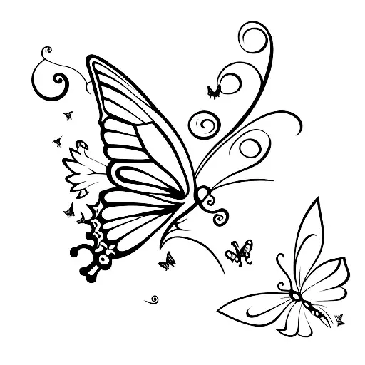 Butterflies And Fairy